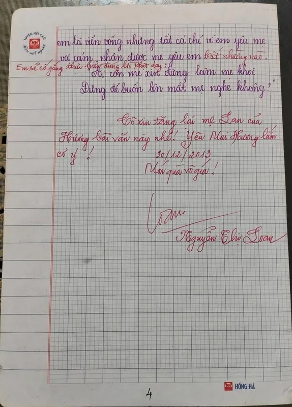 Bài văn tả mẹ đạt 9 điểm gây sốt mạng tinh tế nhất là lời phê của giáo viên-4.webp