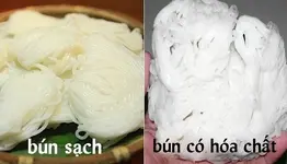 Nhận biết bún nhiễm/nhúng hóa chất